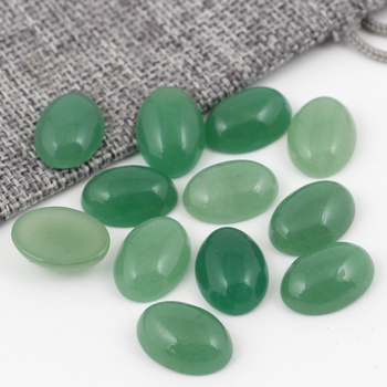 Kaboszon awenturyn zielony owal 18x13mm