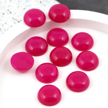 Kaboszon jadeit różowy moneta 12mm