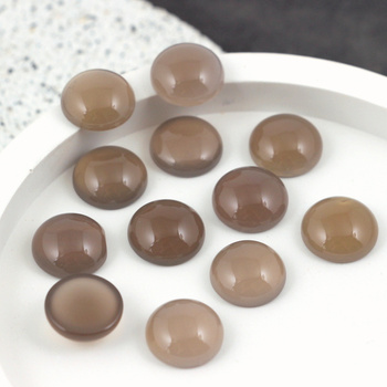 Kaboszon agat szary moneta 12mm