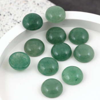 Kaboszon awenturyn zielony moneta 12mm