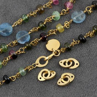 Łącznik kajdanki stal szlachetna pozłacana PVD 13x6mm