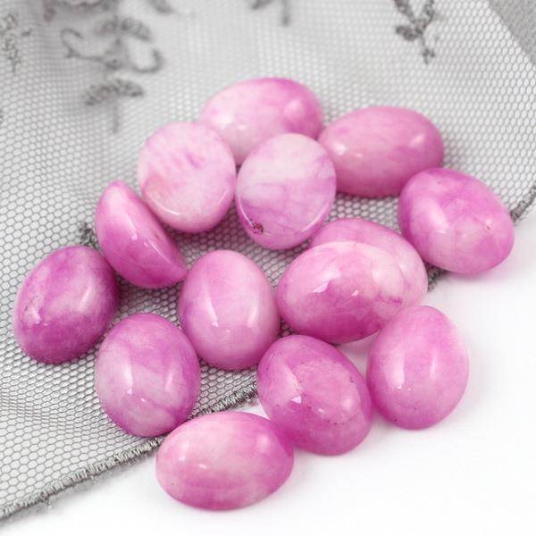Kaboszon jadeit różowy owal 16x12mm