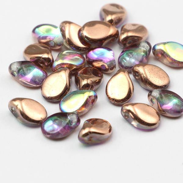 Pip Beads 5x7mm Crystal Copper Rainbow [10szt]
