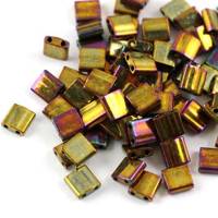 Miyuki Tila Beads 5x5x1,9mm Metallic Gold Iris [30szt]