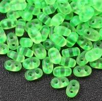 Koraliki Preciosa Twin 2,5x5 Transparent Matt Neon Green [50g]