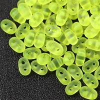 Koraliki Preciosa Twin 2,5x5 Transparent Matt Neon Yellow [50g]