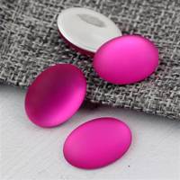 Kaboszon Lunasoft owal raspberry 18x13mm