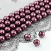 Preciosa Nacre Round Pearl Maxima Light Burgundy 8mm [4szt]