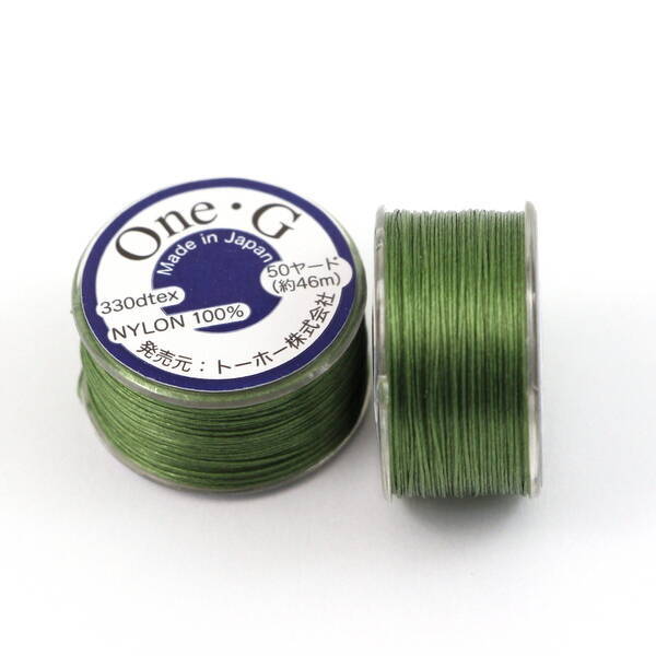 Toho One-G Nylon Beading Thread, Mint Green (50 Yard Spool
