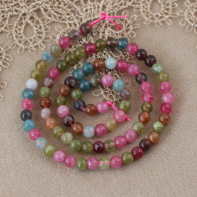 Zestaw do samodzielnego wykonania bransoletek na gumce z JADEITU (kulki 4,5mm) kamien_jadeit_multikolor_4mm