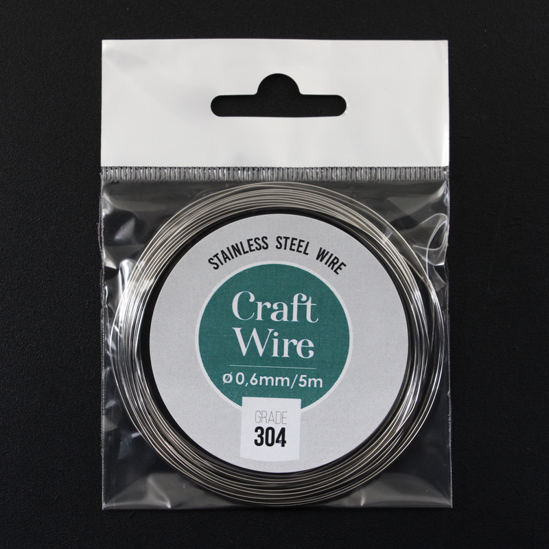 Zestaw do samodzielnego wykonania różańca z kul sodalitu 6mm i stali szlachetnej pol_pl_Drut-ze-stali-szlachetnej-304-0-6mm-5m-52612_1