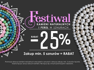 Festiwal kamieni i pereł w sznurach