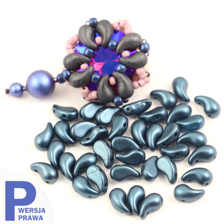 ZoliDuo (Right) 5x8mm Alabaster Pastel Petrol [10szt]
