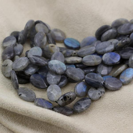 Labradoryt owal fasetowany 14x10mm