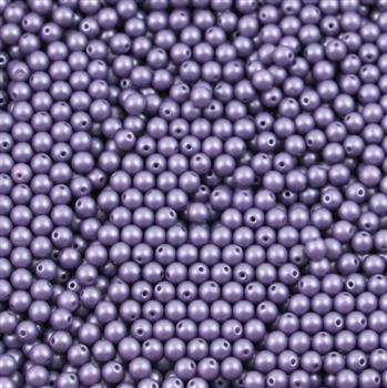 Round Beads Powdery - Lilac 4mm [50szt]
