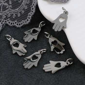 Zawieszka ręka fatimy hamsa stal szlachetna 15x9mm