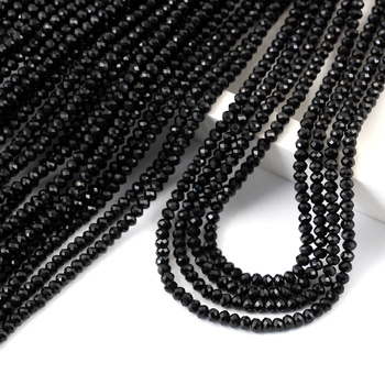 Turmalin czarny oponka fasetowana 3x2mm [sznur 39cm]