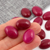Kaboszon jadeit purpurowy owal 18x13mm