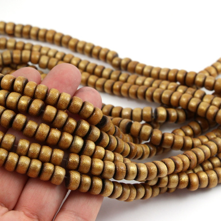 Koral złoty wałek 8x5mm