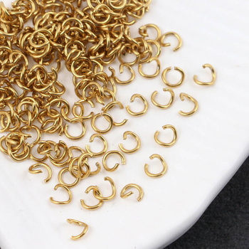 Ogniwo otwarte pozłacane stal szlachetna 4x0,7mm [50szt]