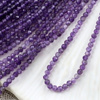 Ametyst kula fasetowana 3mm [sznur 39cm]