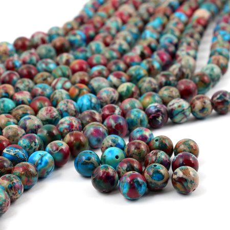 Jaspis lazurowe wybrzeże multikolor kula 10mm