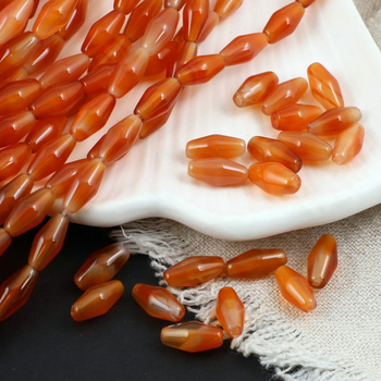 Agat karneolowy wrzeciono gładkie 12x6mm