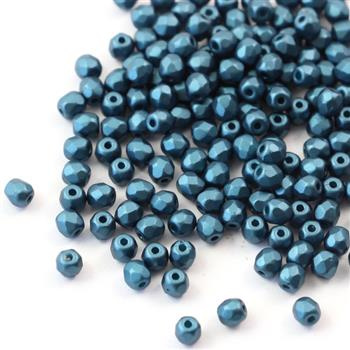 Fire Polish 3mm Alabaster Pastel Petrol [40szt]