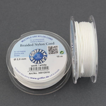 Griffin sznurek nylonowy biały 2mm [1 szpula/10 m]