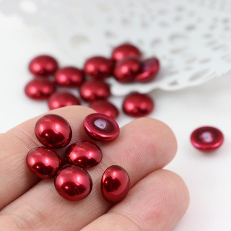 Glass Pearl Cabochon Brick 10mm