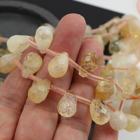 Cytryn kropla fasetowana 15x10mm