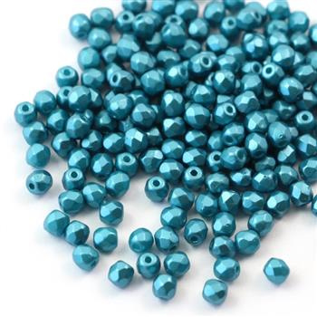 Fire Polish 3mm Alabaster Pastel Emerald [40szt]