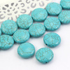 Howlit turkusowy moneta gładka 20mm