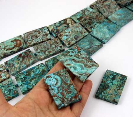 Jaspis akwarela prostokąt 49x35mm