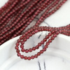 Granat kula gładka 3mm [sznur 50cm]
