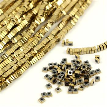Hematyt złoty dysk heishi 3x1mm [1/2 sznura - 175szt]