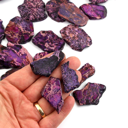 Jaspis lazurowe wybrzeże nieregularny plaster fioletowy