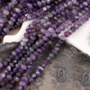 Ametyst chevron oponka fasetowana 6x4mm [sznur 39cm]