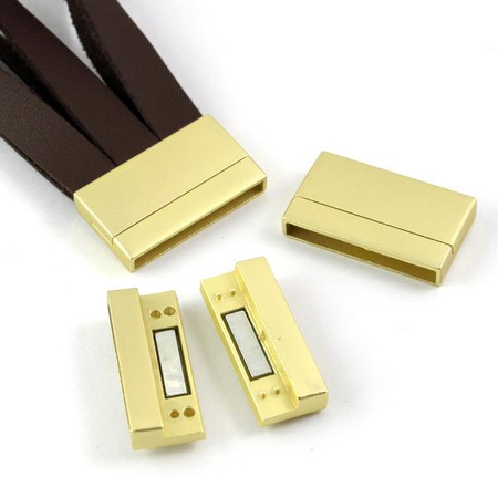 Zapięcie magnetyczne do wklejania złote 31x4mm