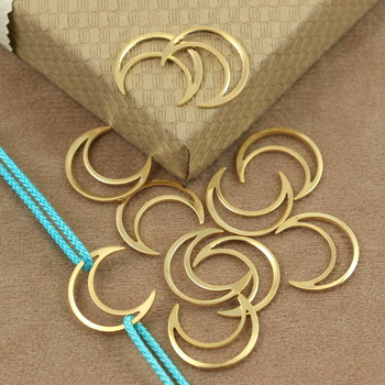 Geometrix baza łącznik księżyc złota 16x14mm