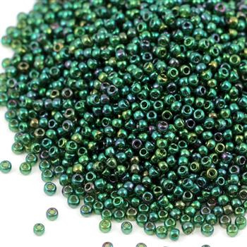 Toho Round 11/0 Gold-Lustered Emerald [10g]