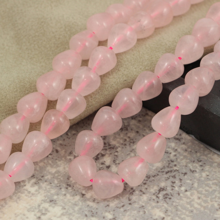 Kwarc różowy kropla gładka 10x9mm