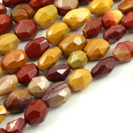 Jaspis mokait bryłka fasetowana 14x10mm