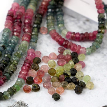 Turmalin oponka fasetowana 3,5x2mm [10szt]