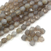 Agat szary orzech fasetowany 8mm