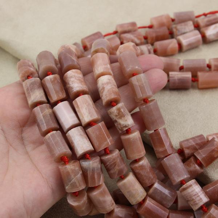 Kamień słoneczny wałek fasetowany 16x11mm