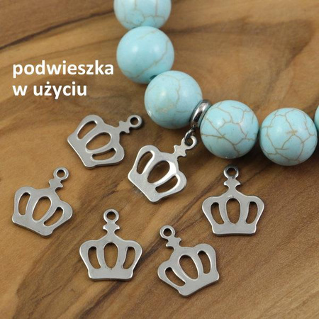 Podwieszka do kul stal szlachetna srebrna 6x2mm