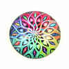 Kaboszon szklany z grafiką tęczowy kalejdoskop moneta 35mm