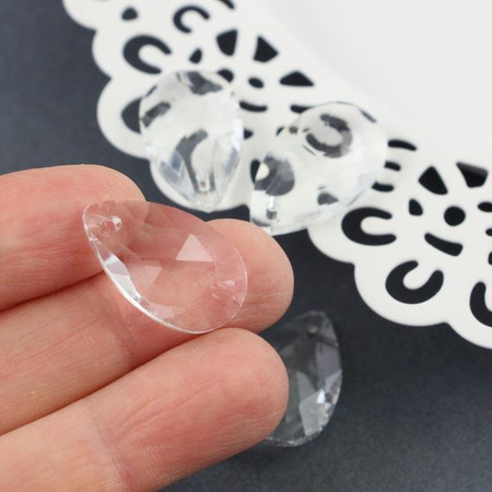 Kryształek szklany łezka fasetowana crystal 22x13mm