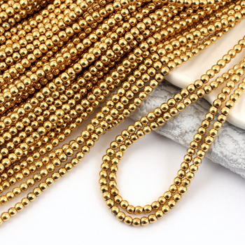 Hematyt złoty kula gładka 3mm [sznur 39cm]